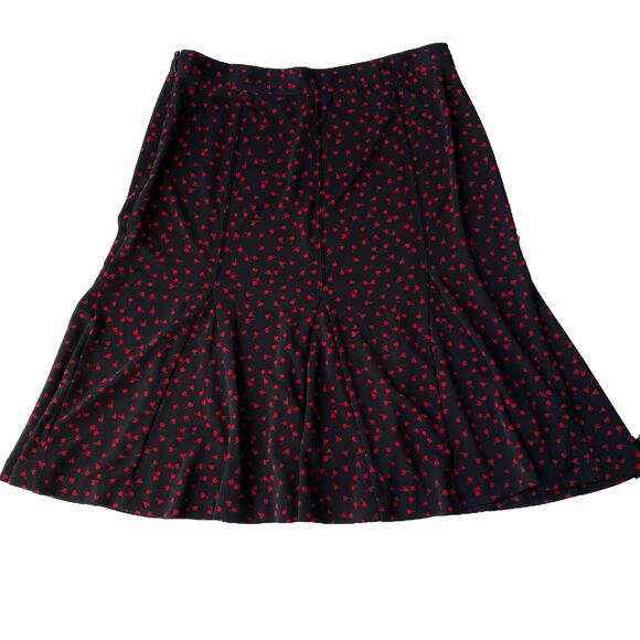 NEW Talbots Navy Cherry Heart Mini Skirt Size 2 Romantic Valentine's Day - Picture 5 of 11
